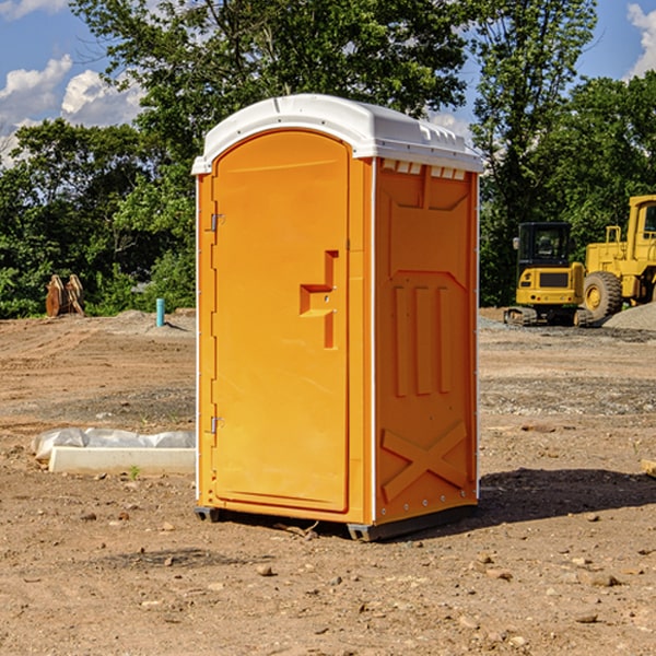 how often are the porta potties cleaned and serviced during a rental period in Hogansburg